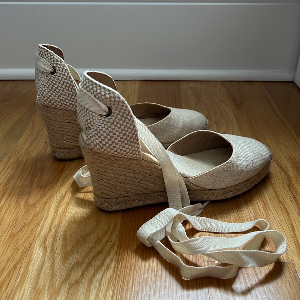 Soludos Marseille Espadrille Wedge - Classic - Ivory - Size 8